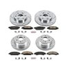 PowerStop Brakes K7225 Disc Brake Kit Z23 Daily Driver Carbon-Fiber Ceramic Brake Pad and Drilled & Slotted Rotor Kit