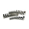 125 by ATD TOOLS - Socket Driver Bit Set - 35 Pc, S2 Steel Bits, Chrome Vanadium Sockets, 1/4"-1/2" Drives
