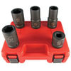 Chicago Pneumatic SS8205WS 1" Dr Wheel Service SAE & Metric Impact Socket Set, 5 Pc