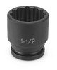 Grey Pneumatic 3142R Socket 3/4" Drive x 1-5/16" 12-Point Size, 2.2mm Length, Impact Socket, Type III Shape