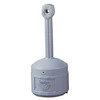 Justrite 26800 Cigarette Butt Receptacle, Smokers Cease Fire, Self Extinguishing Design, 38-1/2" High, Pewter Gray