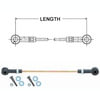 Haldex 90554137 Air Suspension Sensor Linkage Kit Link Assembly 11"