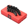 Sunex Tools 3675 3/8" Dr 12Pt Met Impact Socket Set, 13 Pc.