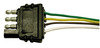 Peterson Lighting B5400A Trailer Wiring Harness Connector, Trailer, 4-Way, 12" Lead Wires, bulk pack