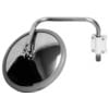 Cham-Cal 46101 Open Road 10 1/2" Cross View Convex Mirror Assembly, w/ down bend bracket, Stn. Steel