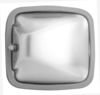 40601 by CHAM-CAL - Open Road 6 1/2"x 6" Step Van Mirror, Convex Glass, Stainless Steel