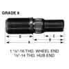 Leland W315 Brake Hardware Tech Tray SHOULDER STUD (SO)