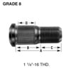 Leland W362 Brake Hardware Tech Tray HEADED STUD (SO)