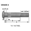 Leland W282 Brake Hardware Tech Tray HEADED STUD (SO)