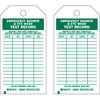 Brady 86560 Product Identification Label Brady® 86560 Emergency Shower & Eye Wash Test Record Tag, Polyester, 3"W x