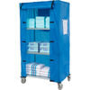 Global Industrial 436938 Storage Cabinet Nexel® Galvanized Steel Linen Cart with Nylon Cover, 4 Shelves, 36"L x 24"W x