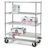 241972 by GLOBAL INDUSTRIAL - Nexel® E-Z Adjust Wire Shelf Truck with Dolly Base 60x18x61 1600 Lb. Cap.