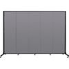 Screenflex BFSL685-DG Screenflex 5 Panel Light-Duty Portable Room Divider, 6'5"H x 9'5"L, Fabric Color: Stone