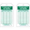 86615 by BRADY - Brady® 86615 Emergency Shower & Eye Wash Test Record Tag, 2 Sided, 10/Pkg, Polyester, 4"W x 7"H