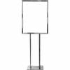 Econoco BH28 22" x 28" Bulletin Sign Holder w/ Flat Base - Chrome