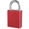 Master Lock A1105RED Padlock American Lock® No. A1105RED Solid Aluminum Rectangular Padlock, Red