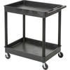 STC11-B by LUXOR - Luxor® STC11 Tray Top Shelf 2 Shelf Plastic Utility Cart 24x18 4" Casters