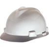 463942 by MSA - MSA V-Gard® Hard Hats, Front Brim, Staz-On® Pin-Lock Suspension, White, 463942