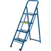 Ballymore TL418 Shop Ladder 4 Step Thin Line Folding Step Ladder, 300 lb. Capacity, Blue - TL418