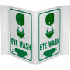 Brady V1EW03A Display Banner Brady® V1EW03A Eye Wash "V" Sign, 2 Sided, Acrylic, 9"W x 6"H