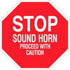 Brady 124507 Customer Parking Sign Brady® 124507 Stop Sound Horn Proceed With Caution Sign, Polystyrene 18"W X 18"H