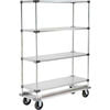242001 by GLOBAL INDUSTRIAL - Nexel® Galvanized Shelf Truck with Dolly Base 36x24x81 1600 Pound Capacity