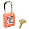Master Lock 410ORJ Padlock Master Lock® Safety 410 Series Zenex Thermoplastic Padlock, Orange, 410ORJ