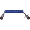 Tectran 7HTB222MG Trailer Power Cable Trailer Power Cable - 12 ft., Single Pole, Powercoil, 2 Gauge, Blue, with Spring Guards