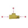 Tectran 47906 Air Brake Air Line Fitting Towed Trailer Brake Tee
