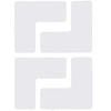 Brady 104435 Brady® 104335 ToughStripe Floor Corner Marks, Polyester, 2"W, 20/Pack, White