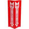 Brady SP818V Display Banner Brady® SP818V Fire Extinguisher "V" Sign, 2 Sided, Tall, Acrylic, 8-1/2"W x 18"H