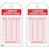 86555 by BRADY - Brady® 86555 Ladder Inspecton Tag, 2 Sided, 10/Pkg, Polyester, 3"W x 5-3-3/4"H