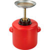 Justrite P-712 Eagle Safety Plunger Can - 2 Quart Polyethylene, P-712