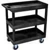 Luxor EC111HD-B Utility Cart Luxor® E-Series Plastic Utility Tub Cart, 3 Shelf, 35-1/4"Lx18"Wx37-1/4"H, Black