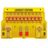 Master Lock 1483BP410 Lockout Tool Set Master Lock® Safety 10-Lock Padlock Station, Zenex Thermoplastic Padlocks,