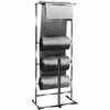Econoco K30 Display Rack 3 Roll Polyethylene Horizontal Dispensing Rack - Square Tubing - Chrome