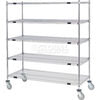 Global Industrial 558800A Utility Cart Nexel® Open Sided Wire Stock Picker Truck 5 Wire Shelves 800 Lb. Cap