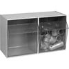 Quantum Storage Systems QTB302GY Storage Container Quantum Tip Out Storage Bin QTB302 - 2 Compartments Gray