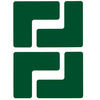 Brady 104431 Brady® 104431 ToughStripe Floor Corner Marks, 2" W, 20/Pack, Green