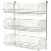 798317 by GLOBAL INDUSTRIAL - Wall Mount Basket Kit 48"W x 14"D x 9"H (3 Basket) Chrome