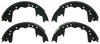 PAB358AR by WAGNER - Drum Brake Shoe Set - Rear, 12" Brake Drum Dia., 3" Brake Shoe Width