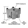 Bendix 102626RX Valve Body Fluid Pipe R-12 Relay Valve, Remanufactured