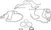 Dorman 635-5003 Engine Timing Cover Gasket Set Timing Cover Gasket Kit