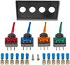 Dorman 86922 Toggle Switch Lever Multiple Toggle Kit 4 Switches Red, Blue, Amber And Green