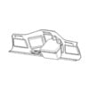 Freightliner A18-62205-402 Overhead Console Overhead Console - Assembly, No Lamps