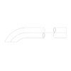 Freightliner E04-12921-063 Exhaust Stack Pipe Exhaust Stack Pipe - 5 x 63 Chrome, Curved