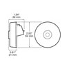 M233CA by PETERSON LIGHTING - LED Marker/ Clearance, PC-Rated, Round, w/ Auxiliary Function, Clear Lens, 2.5", amber, clear lens, bulk pack