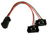 Peterson Lighting 421-491Y Brake / Tail / Turn Signal Light Plug Plug, Y-Adapter Female PL3 To Two Right Angle PL3 10.5",