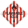 JJ Keller 16093 Class 4 Flammable Solid/Spontaneously Combustible Placard - Worded - .024" Aluminum