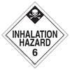 JJ Keller 1707 Division 6.1 Inhalation Hazard Placard - Worded - 4 mil Vinyl Permanent Adhesive